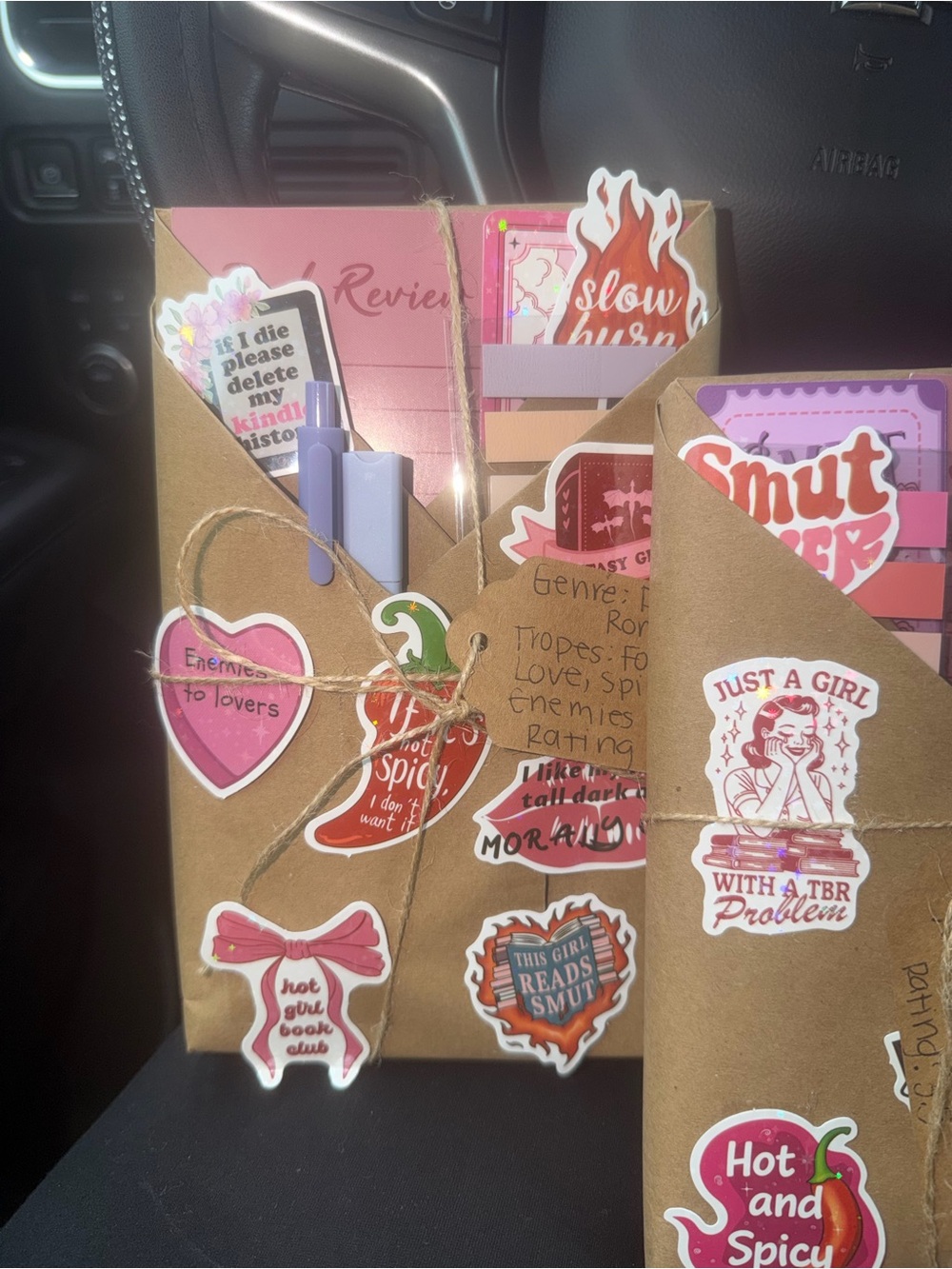 Blind date with a book. Lots of cute stickers 💋🍒